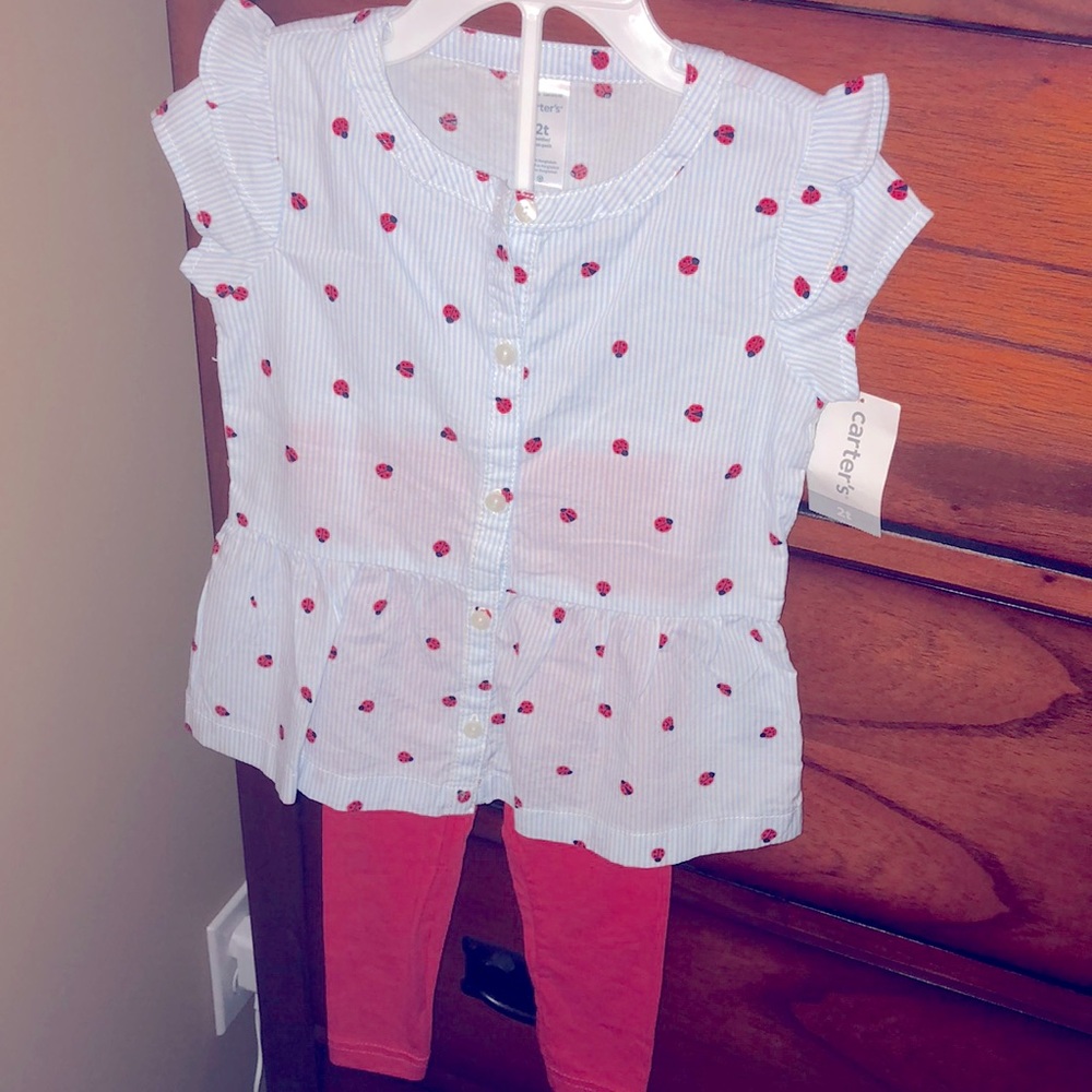 2t ladybug red and blue outfit